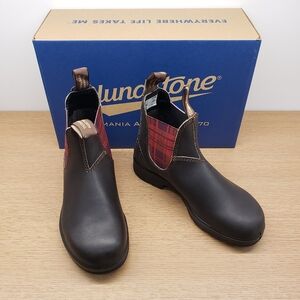 Blundstone Original #2100 Burgundy Tartan Elastic Boot Plaid
